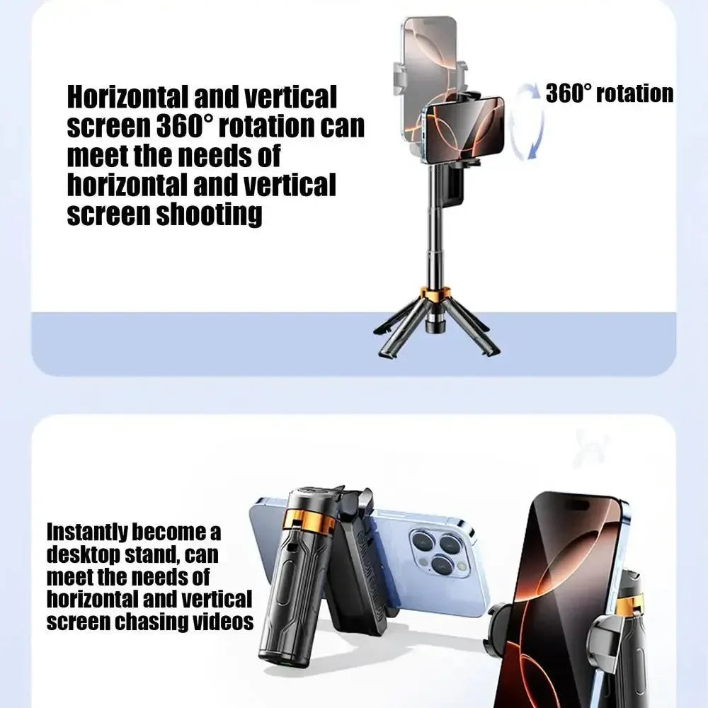 360° Rotating Selfie Stick Tripod with Wireless Remote & Phone Holder - Trekker Essentials