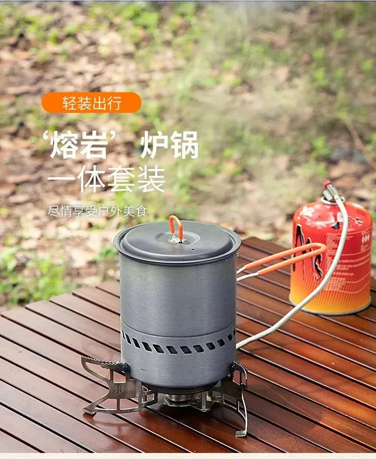 3800W Windproof Portable Gas Stove for Camping & High-Altitude Cooking - Trekker Essentials