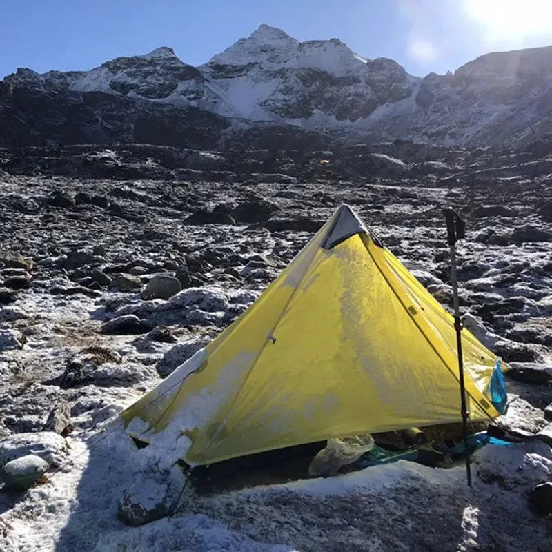 3F UL GEAR Lanshan 1 Single Person 3 Season Rodless Tent: Ultralight Camping Shelter - Trekker Essentials