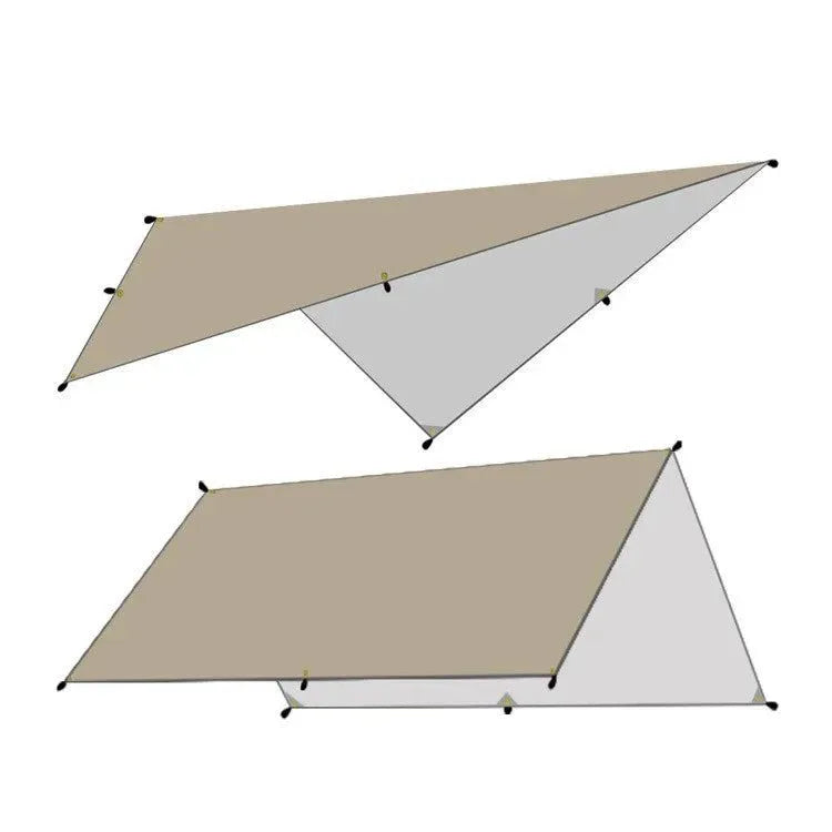3x4m Car Side Awning: Waterproof Canopy Shade and Sun Shelter with Pole, Rope, Peg, and Suction Cup Anchor - Trekker Essentials