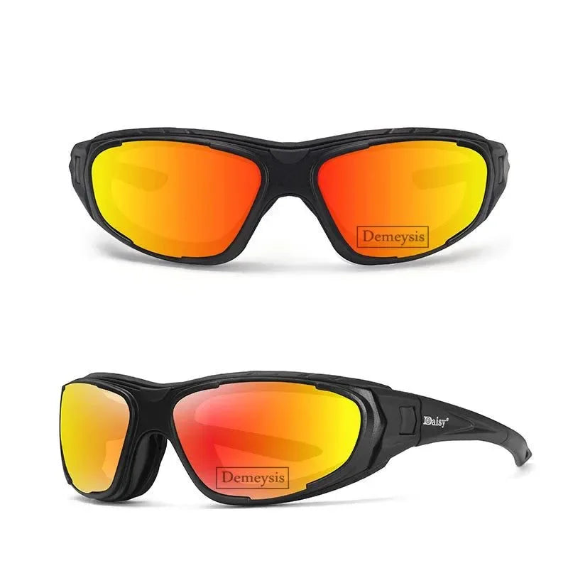 4 Lens Polarized Tactical Glasses – UV Protection for Combat, Hiking, and Fishing - Trekker Essentials