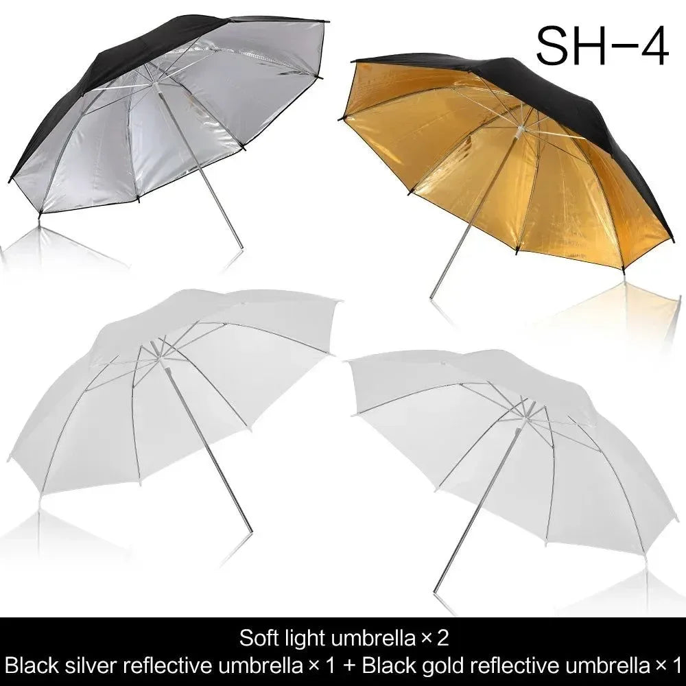 4 Pack 33" Soft Translucent Umbrellas for Photography Studio – Lightweight and Easy to Assemble - Trekker Essentials