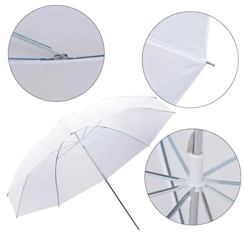 4 Pack 33" Soft Translucent Umbrellas for Photography Studio – Lightweight and Easy to Assemble - Trekker Essentials