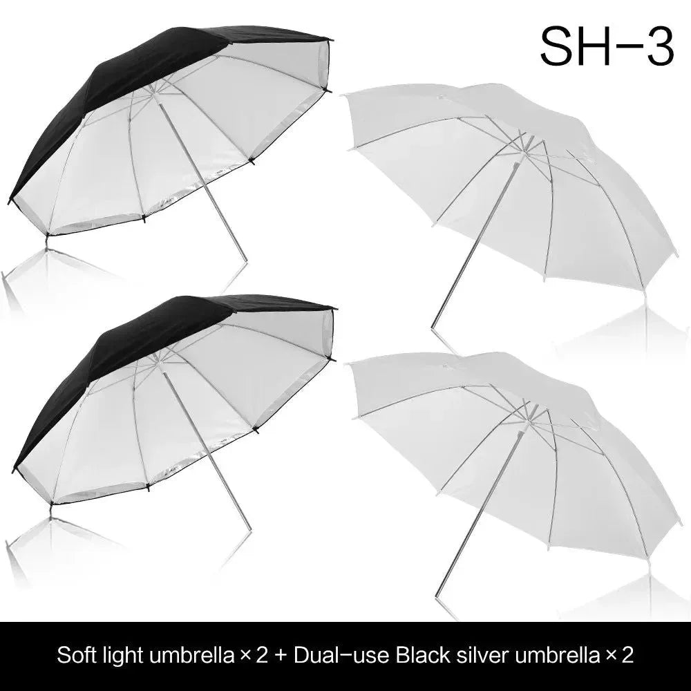 4 Pack 33" Soft Translucent Umbrellas for Photography Studio – Lightweight and Easy to Assemble - Trekker Essentials