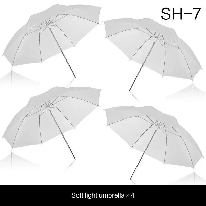 4 Pack 33" Soft Translucent Umbrellas for Photography Studio – Lightweight and Easy to Assemble - Trekker Essentials