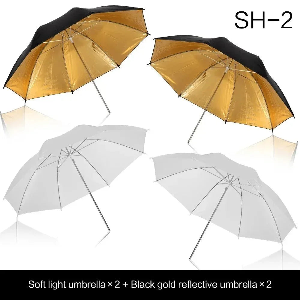 4 Pack 33" Soft Translucent Umbrellas for Photography Studio – Lightweight and Easy to Assemble - Trekker Essentials
