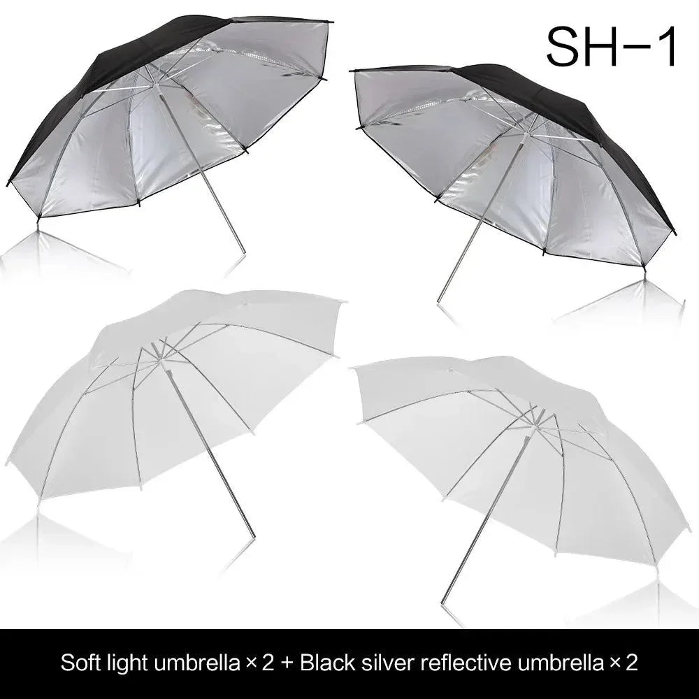 4 Pack 33" Soft Translucent Umbrellas for Photography Studio – Lightweight and Easy to Assemble - Trekker Essentials