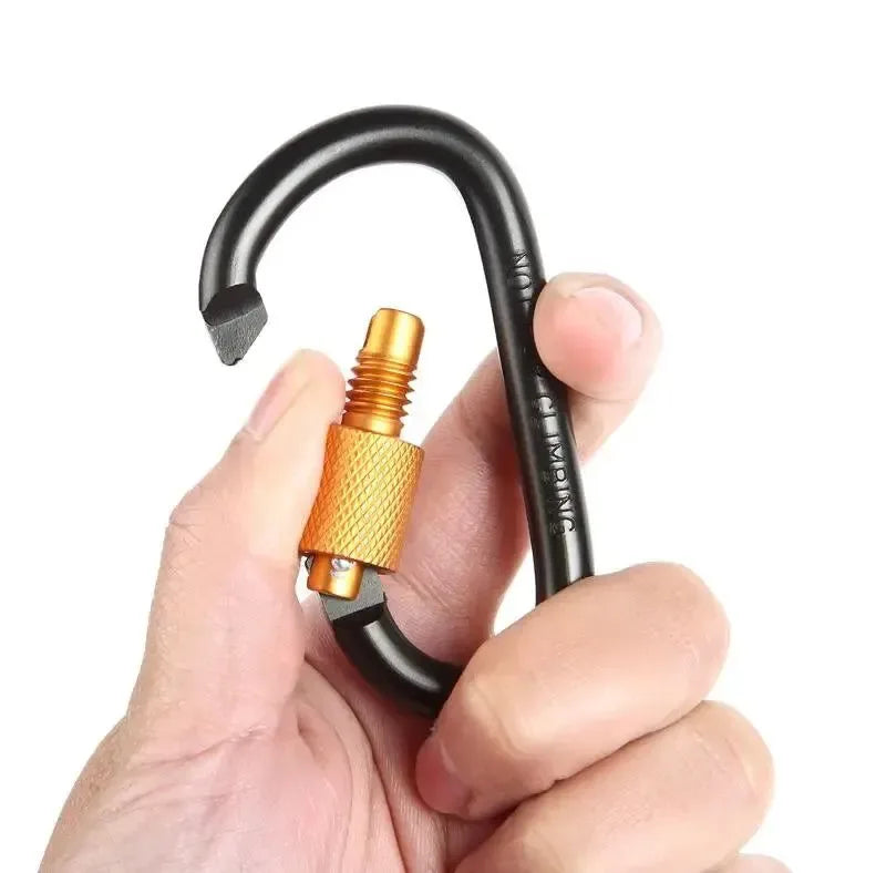 4-Piece Carabiner Travel Kit - Aluminum Alloy Camping and Mountaineering Hooks for Outdoor Survival - Trekker Essentials