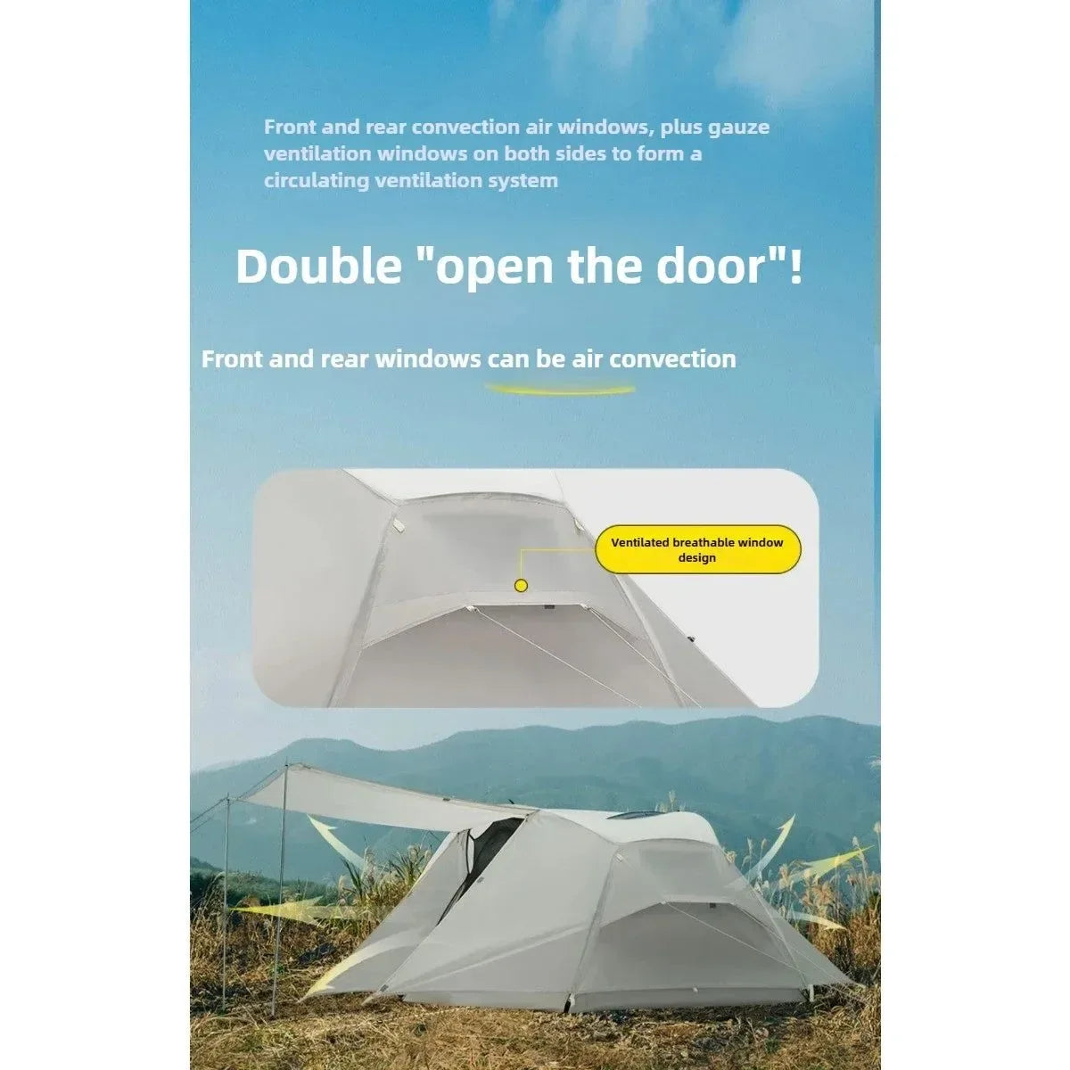 4-Season Waterproof Camping Tent – Double-Layer Rainproof Hiking Tent for Mountaineering & Outdoor Adventures - Trekker Essentials