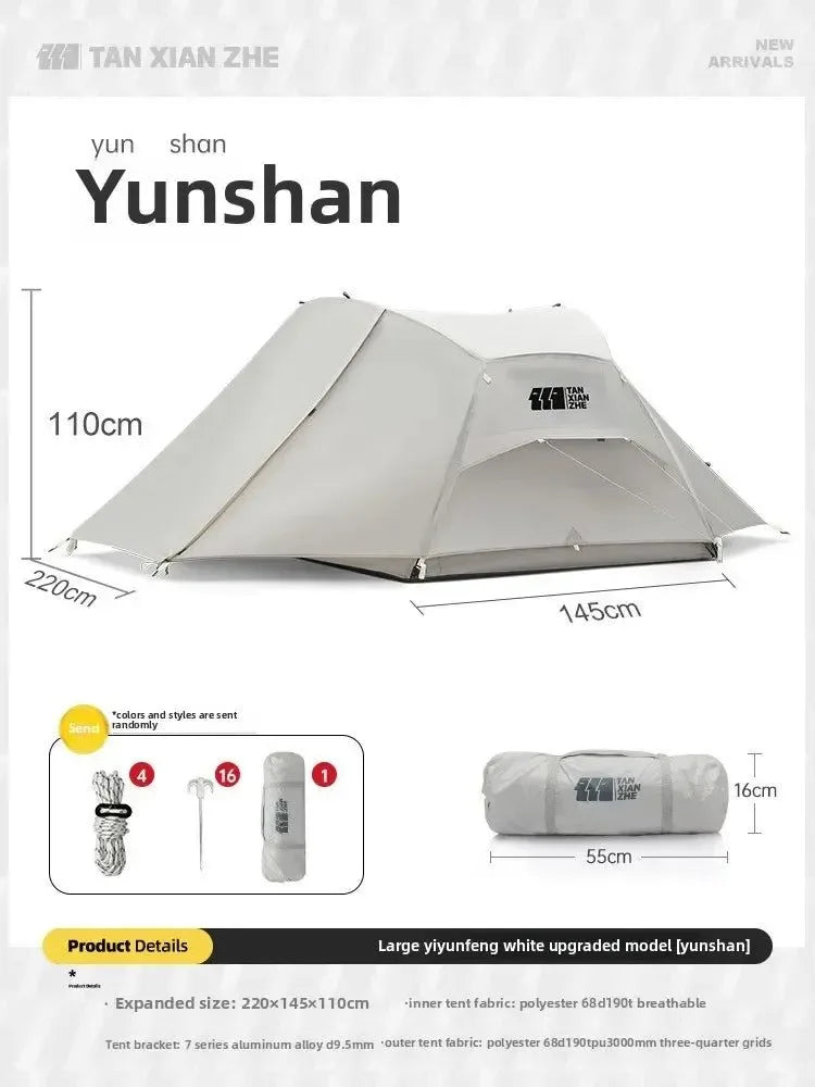 4-Season Waterproof Camping Tent – Double-Layer Rainproof Hiking Tent for Mountaineering & Outdoor Adventures - Trekker Essentials