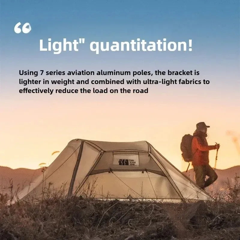4-Season Waterproof Camping Tent – Double-Layer Rainproof Hiking Tent for Mountaineering & Outdoor Adventures - Trekker Essentials