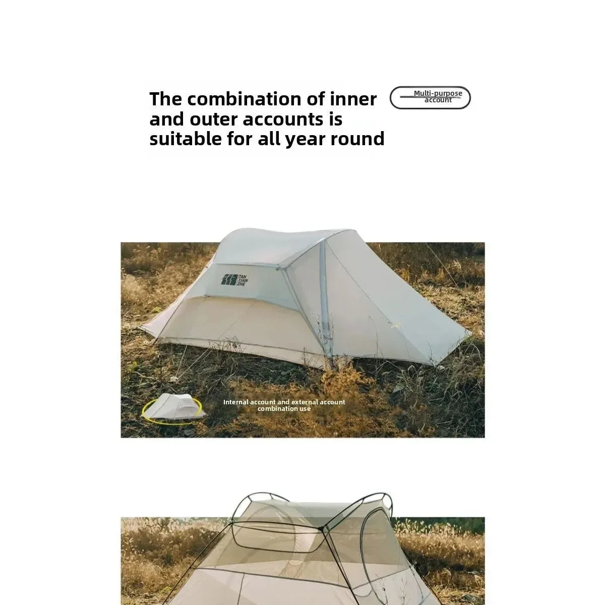 4-Season Waterproof Camping Tent – Double-Layer Rainproof Hiking Tent for Mountaineering & Outdoor Adventures - Trekker Essentials