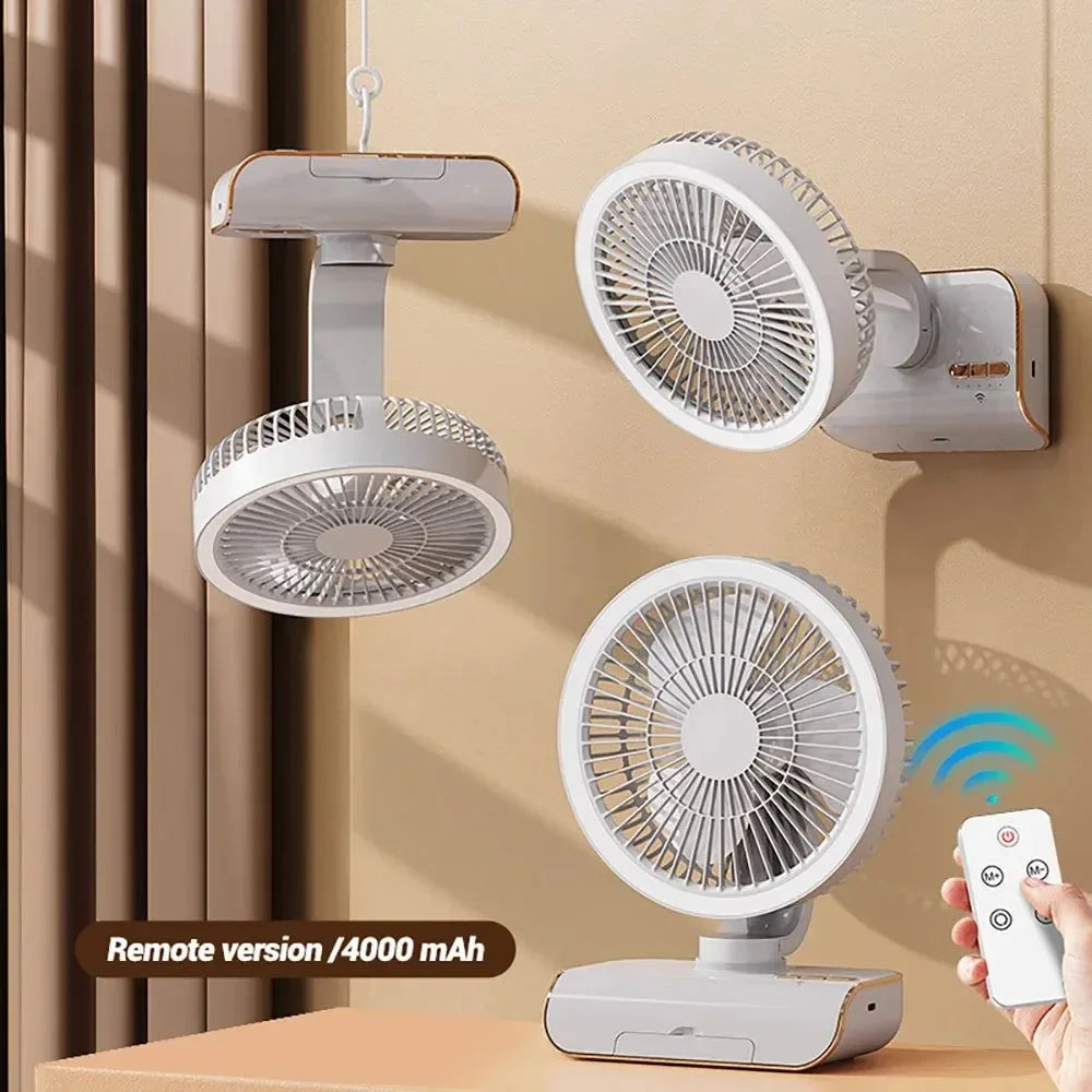 4000mAh Portable Air Conditioner Fan – Multi-Mode Silent Cooling Fan for Home & Camping - Trekker Essentials