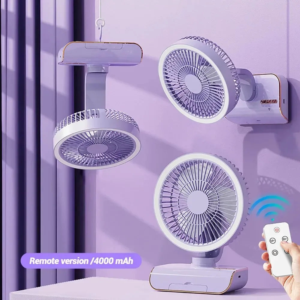 4000mAh Portable Air Conditioner Fan – Multi-Mode Silent Cooling Fan for Home & Camping - Trekker Essentials