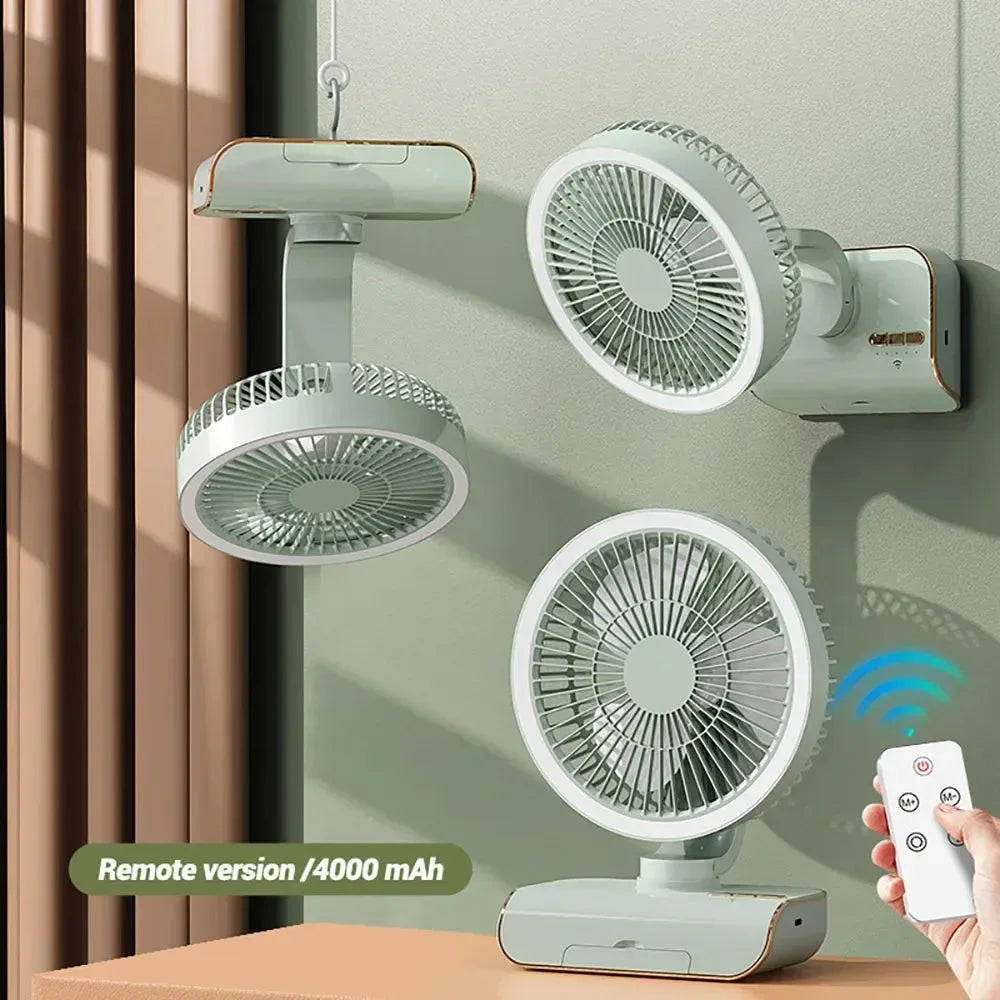 4000mAh Portable Air Conditioner Fan – Multi-Mode Silent Cooling Fan for Home & Camping - Trekker Essentials
