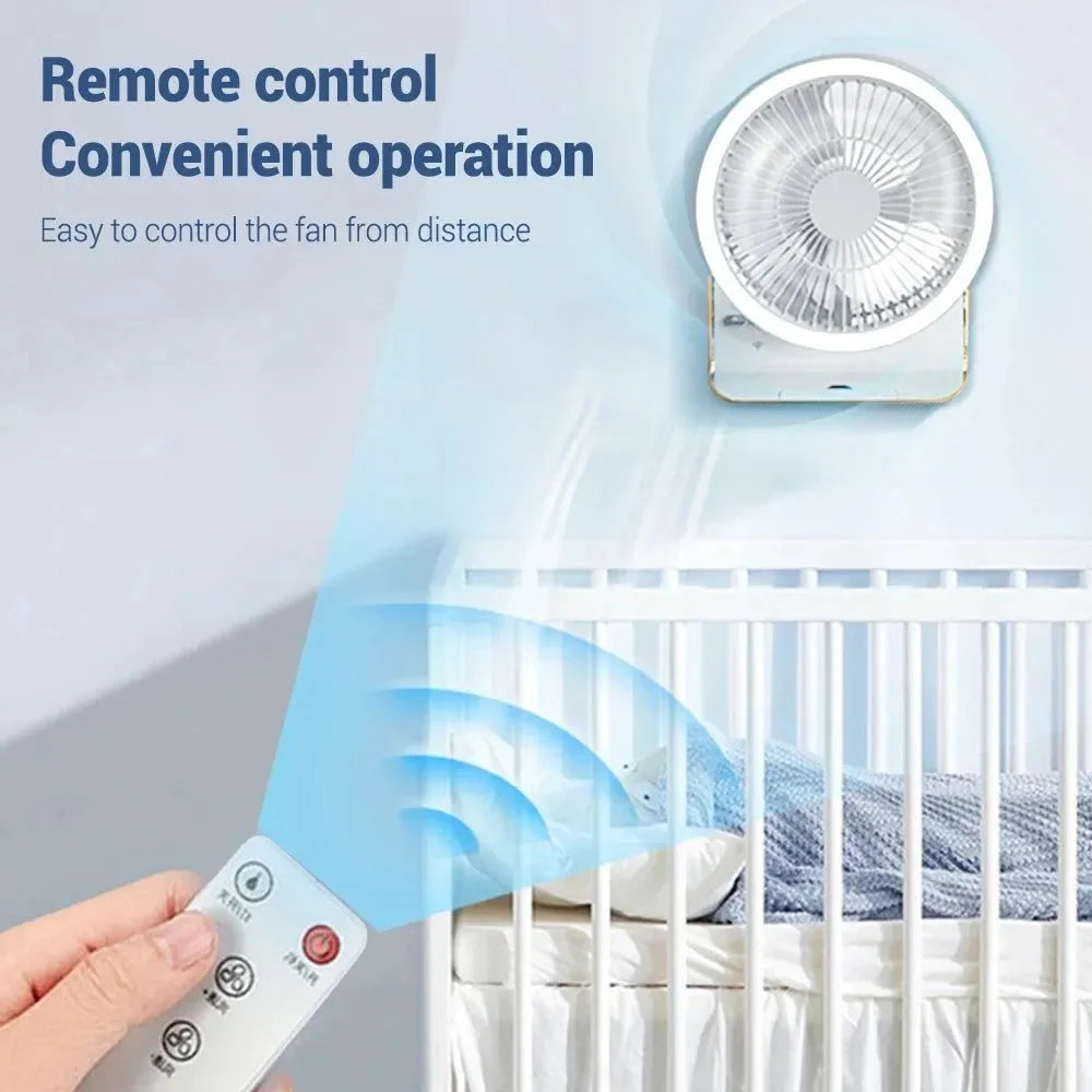 4000mAh Portable Air Conditioner Fan – Multi-Mode Silent Cooling Fan for Home & Camping - Trekker Essentials