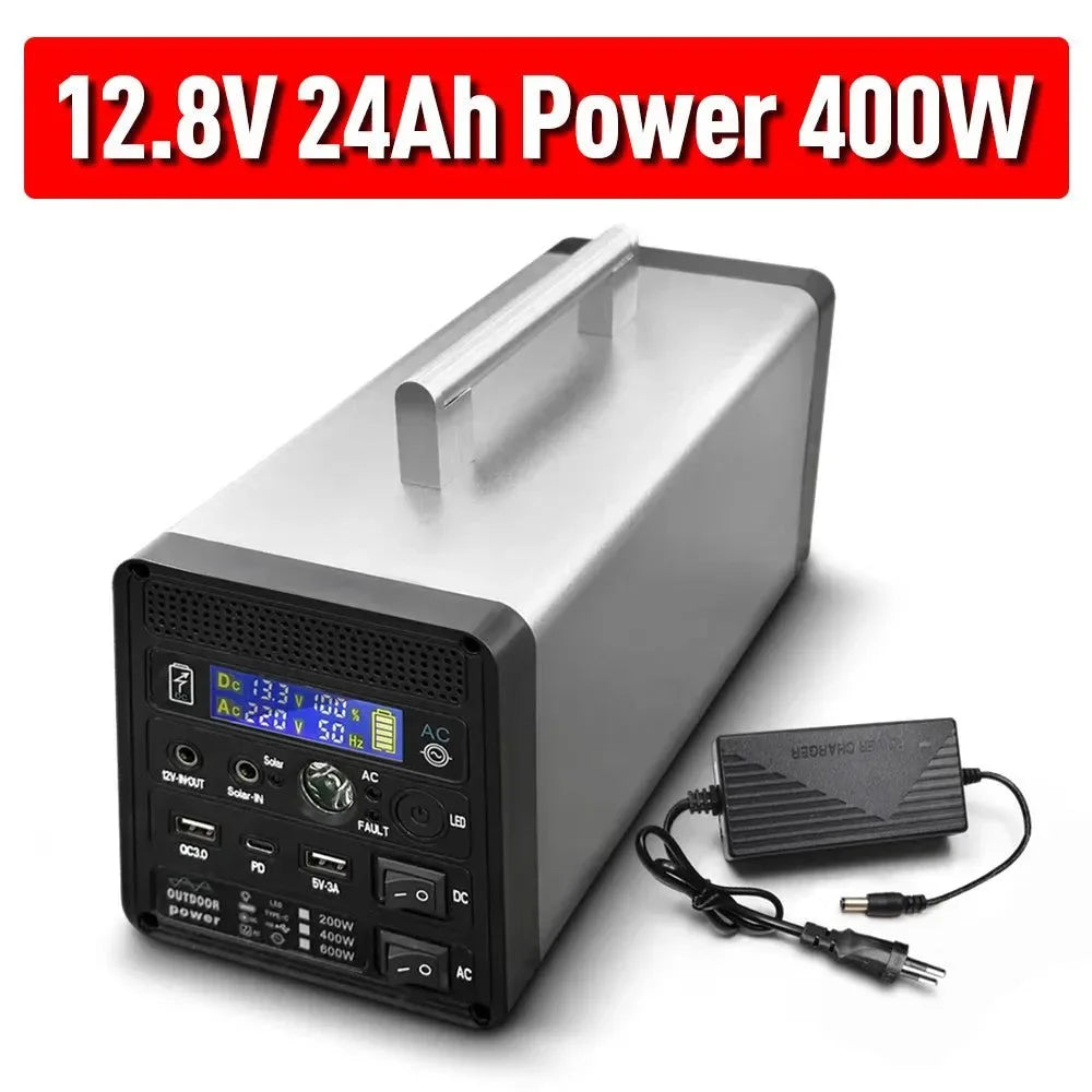 400W 96000mAh Portable Solar Generator – Power Station for Home & Outdoor (220V) - Trekker Essentials