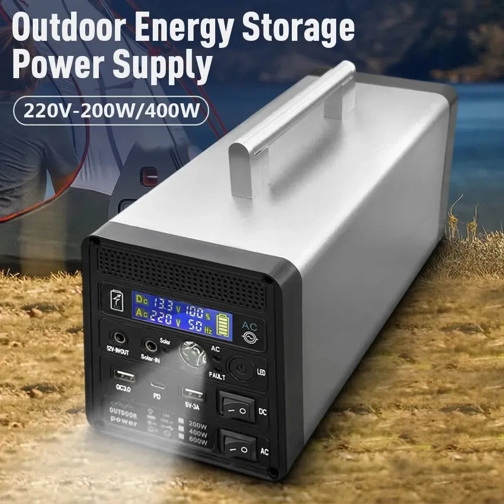 400W 96000mAh Portable Solar Generator – Power Station for Home & Outdoor (220V) - Trekker Essentials