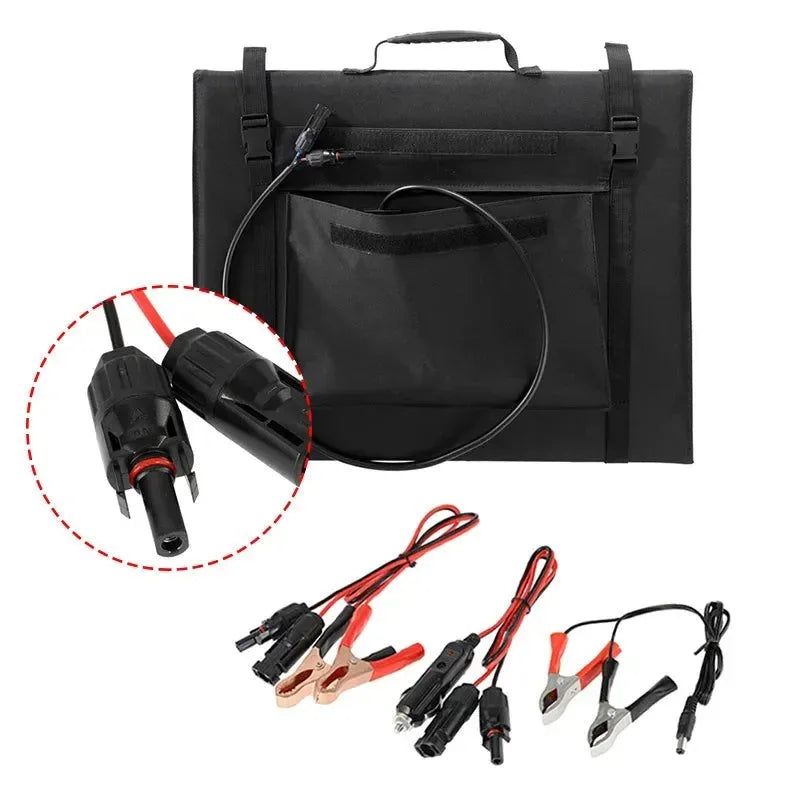 400W Foldable Solar Panel Bag - Portable Waterproof Solar Charger for DIY Power Bank, Camping, and Hiking - Trekker Essentials
