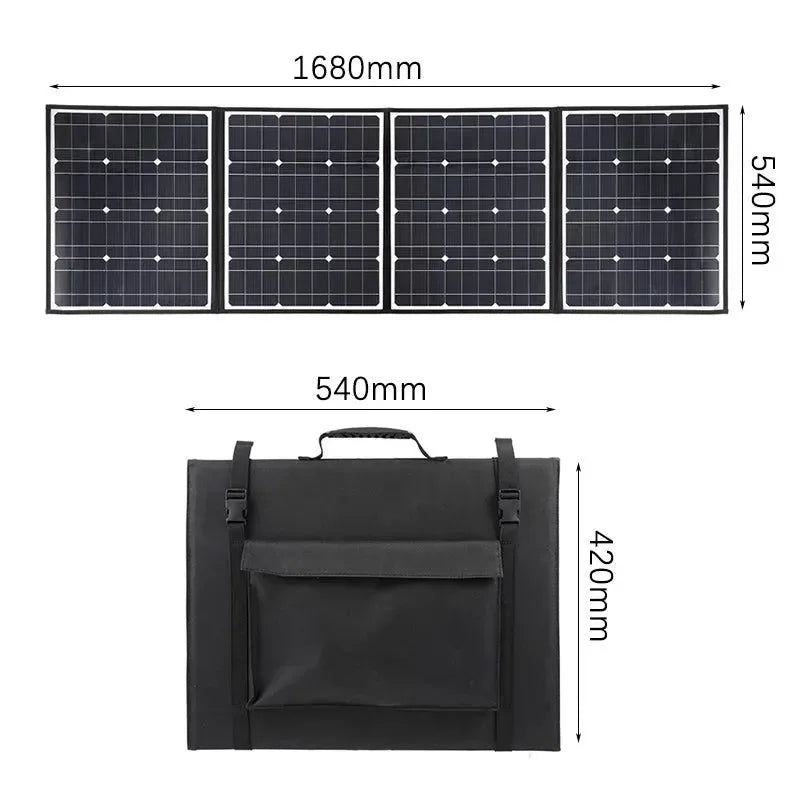 400W Foldable Solar Panel Bag - Portable Waterproof Solar Charger for DIY Power Bank, Camping, and Hiking - Trekker Essentials
