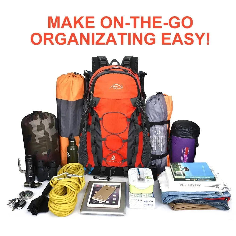 40L Hiking Storage Backpack - Sturdy Travel Backpack for Mountaineering, Hiking, and Camping - Trekker Essentials