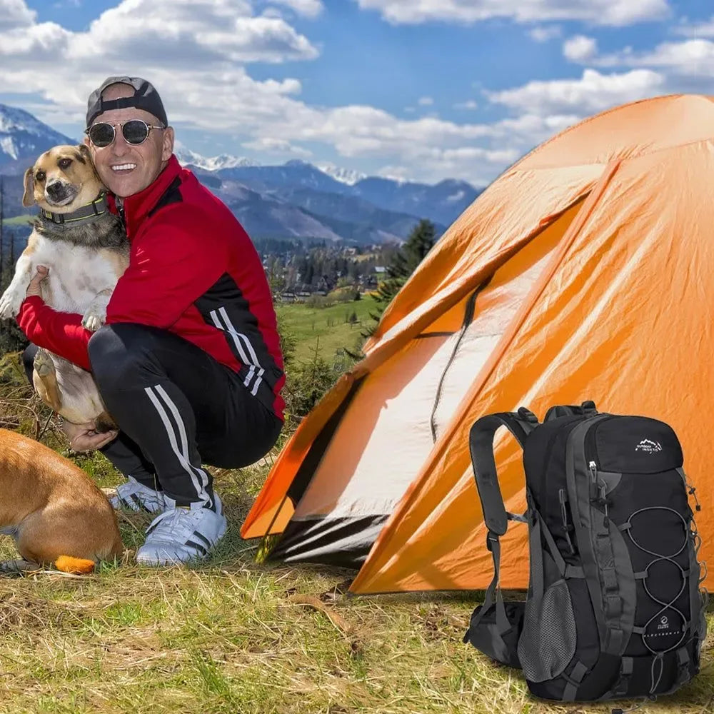 40L Hiking Storage Backpack - Sturdy Travel Backpack for Mountaineering, Hiking, and Camping - Trekker Essentials