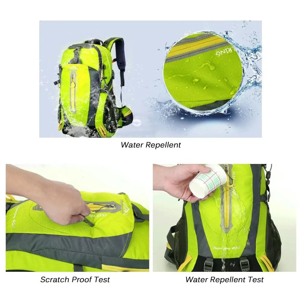 40L Waterproof Climbing Backpack: Outdoor Sports Rucksack for Hiking, Camping, and Travel - Trekker Essentials