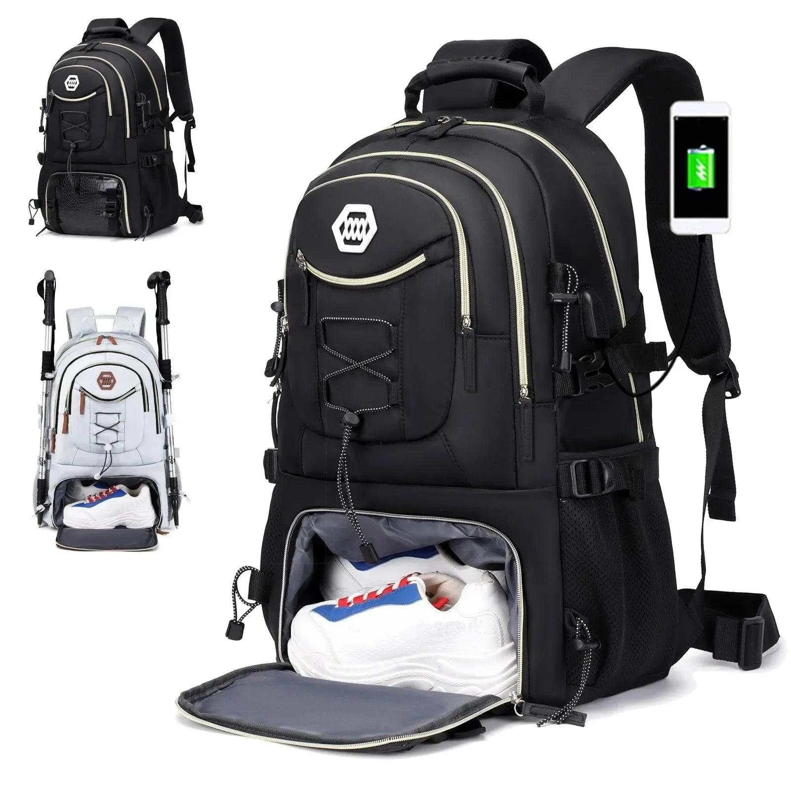 40L Waterproof Hiking Backpack - Outdoor Camping Travel Bag for Men and Women - Trekker Essentials