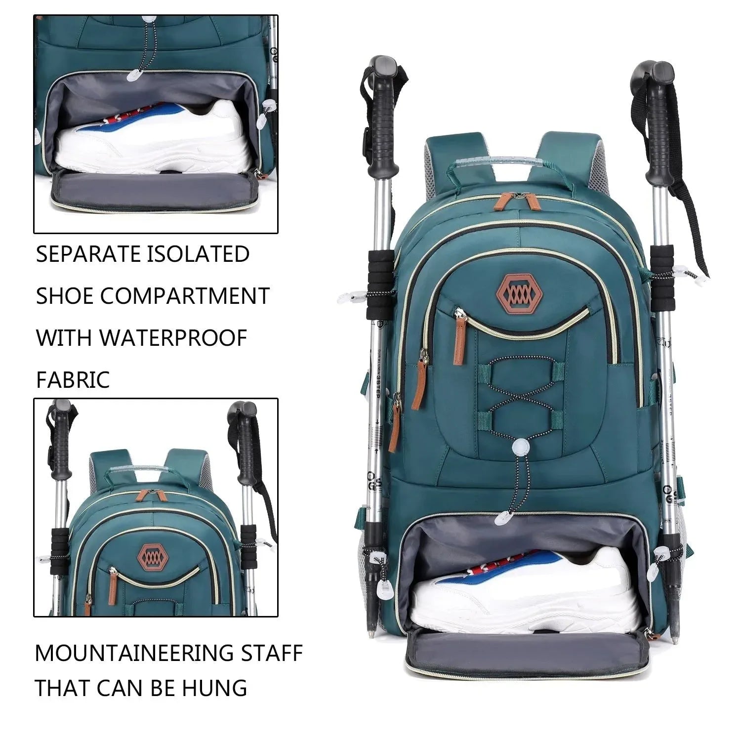 40L Waterproof Hiking Backpack - Outdoor Camping Travel Bag for Men and Women - Trekker Essentials