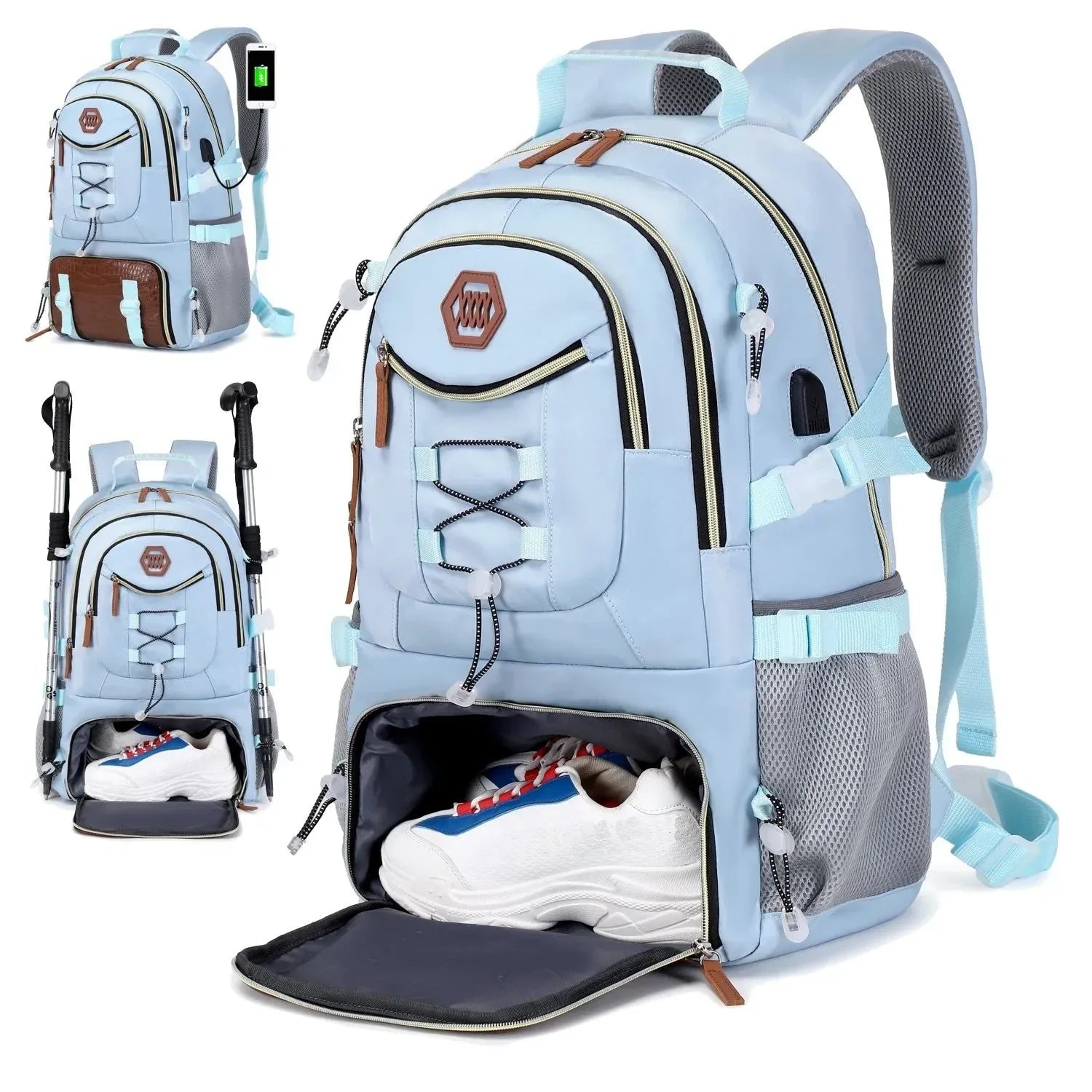 40L Waterproof Hiking Backpack - Outdoor Camping Travel Bag for Men and Women - Trekker Essentials