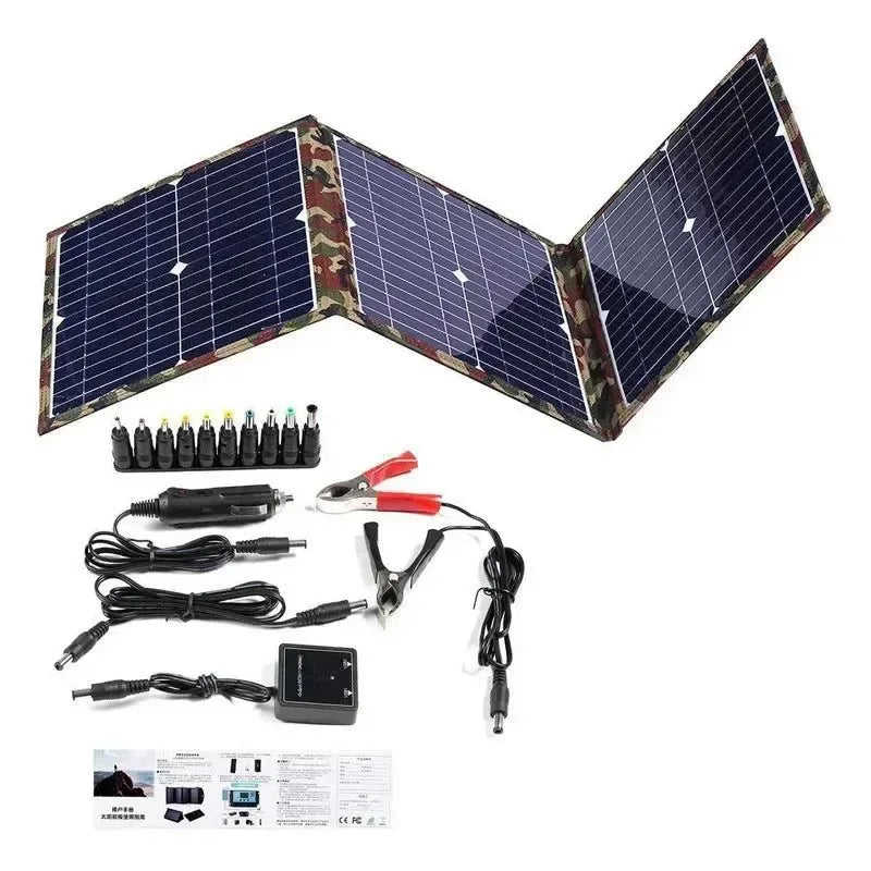 40W Foldable Solar Panel Portable Solar Charger | 12V Battery Power Station with 5V USB for Mobile Phones, Laptops, Camping, and Hiking - Trekker Essentials