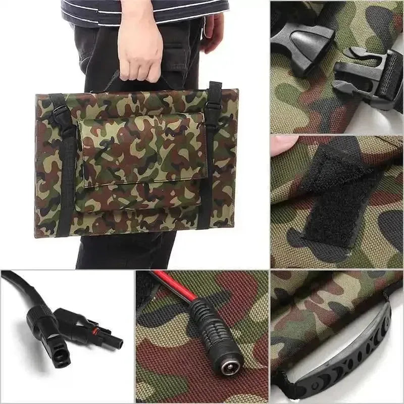 40W Foldable Solar Panel Portable Solar Charger | 12V Battery Power Station with 5V USB for Mobile Phones, Laptops, Camping, and Hiking - Trekker Essentials