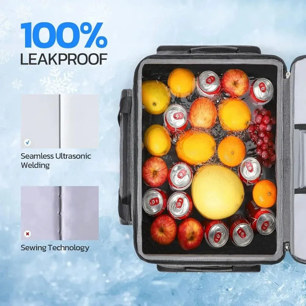 45L Soft Sided Insulated Leakproof Cooler Bag - Ideal for Camping and Beach Use - Trekker Essentials