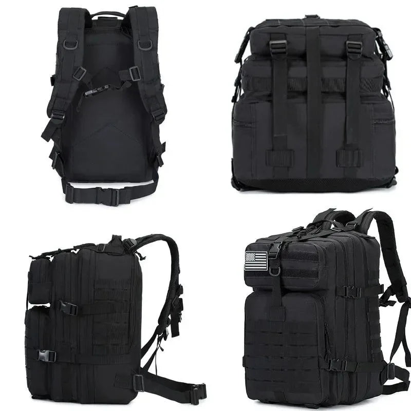 48L/25L Tactical Military Backpack - Waterproof Large Capacity Travel, Camping, Trekking, Fishing, and Hunting Rucksack for Men - Trekker Essentials