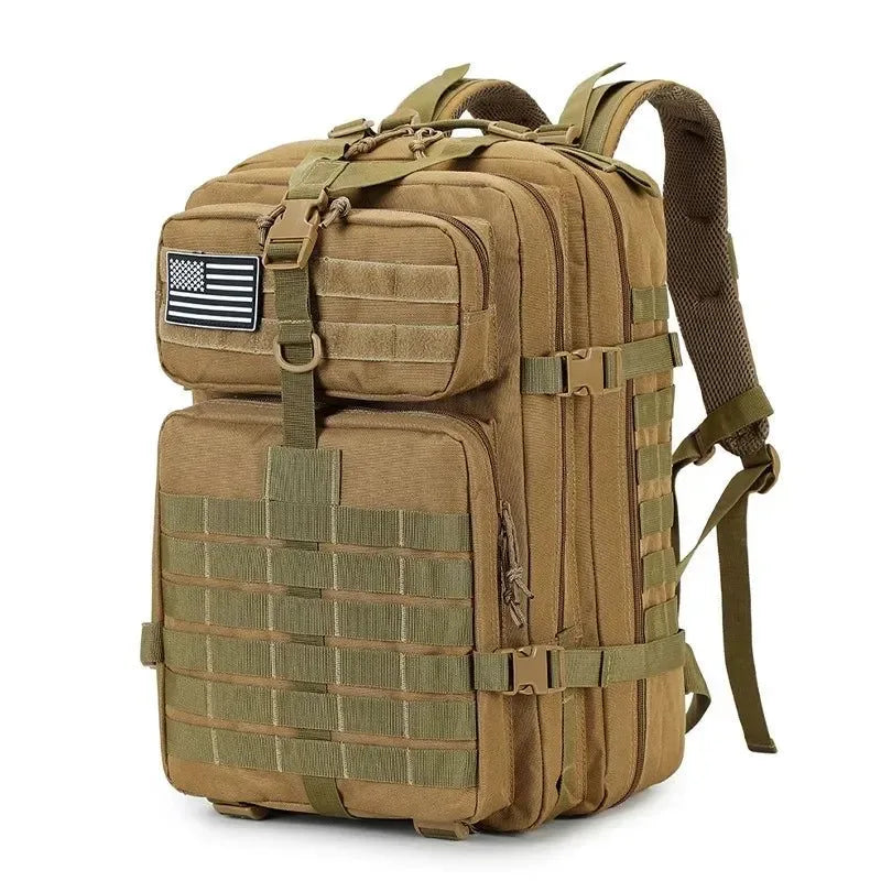 48L/25L Tactical Military Backpack - Waterproof Large Capacity Travel, Camping, Trekking, Fishing, and Hunting Rucksack for Men - Trekker Essentials
