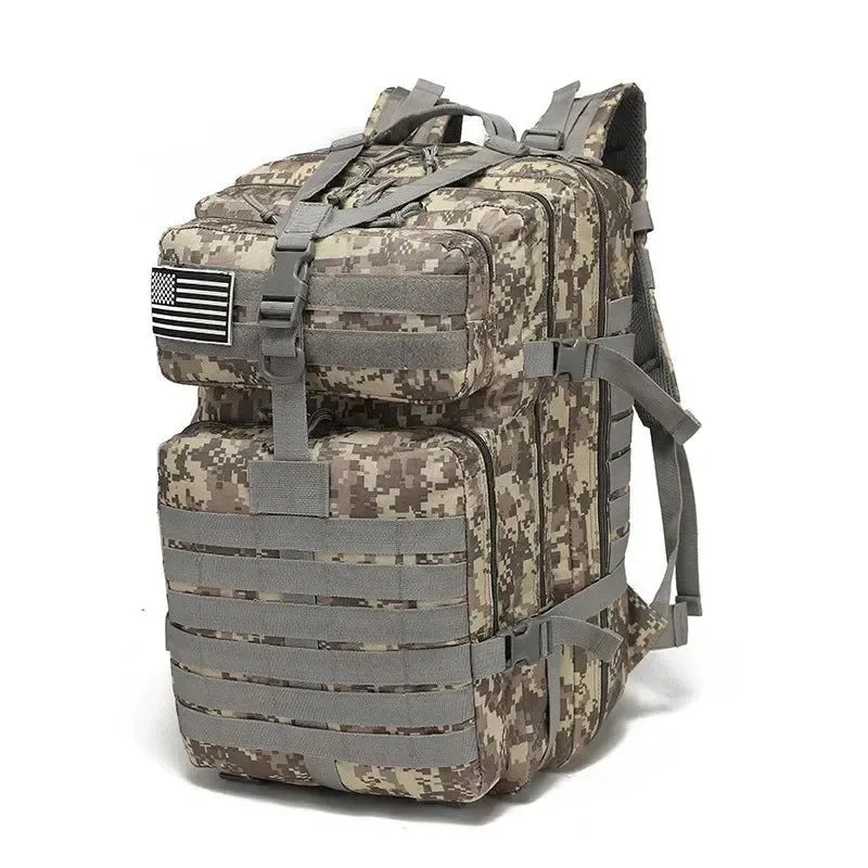 48L/25L Tactical Military Backpack - Waterproof Large Capacity Travel, Camping, Trekking, Fishing, and Hunting Rucksack for Men - Trekker Essentials