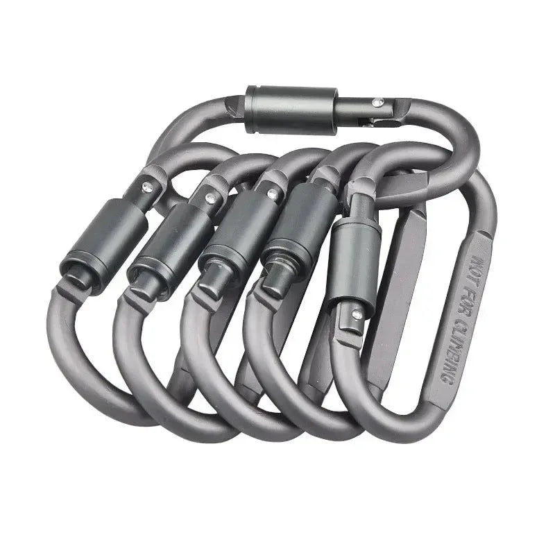 4Pcs Carabiner Set - Tactical Aluminum Alloy Carabiner Hooks for Camping, Survival, EDC, and Outdoor Activities - Trekker Essentials