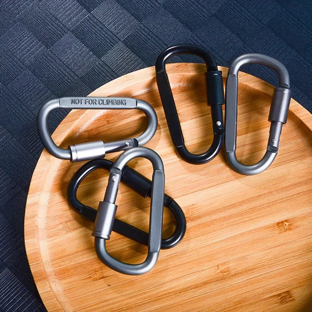 4Pcs Carabiner Set - Tactical Aluminum Alloy Carabiner Hooks for Camping, Survival, EDC, and Outdoor Activities - Trekker Essentials