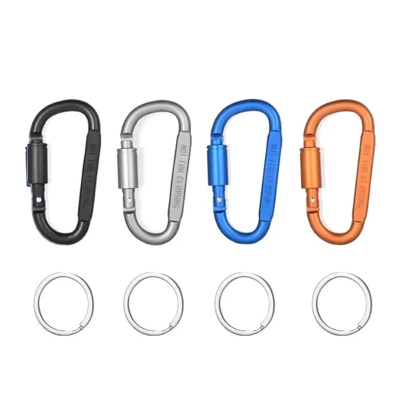 4Pcs Carabiner Set - Tactical Aluminum Alloy Carabiner Hooks for Camping, Survival, EDC, and Outdoor Activities - Trekker Essentials