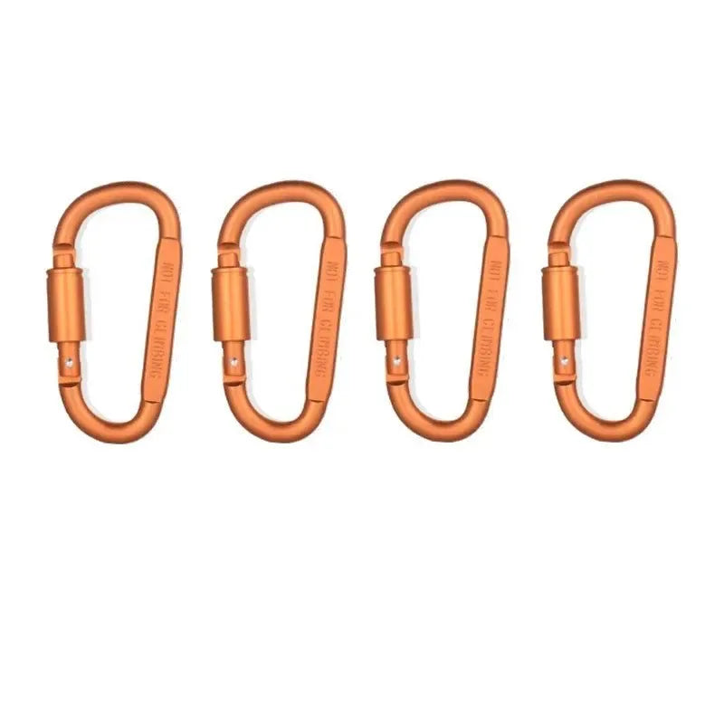 4Pcs Carabiner Set - Tactical Aluminum Alloy Carabiner Hooks for Camping, Survival, EDC, and Outdoor Activities - Trekker Essentials