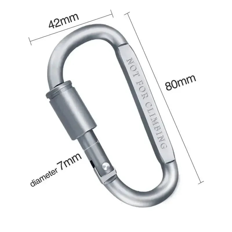 4Pcs Carabiner Set - Tactical Aluminum Alloy Carabiner Hooks for Camping, Survival, EDC, and Outdoor Activities - Trekker Essentials