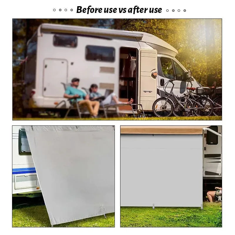 4x1.95M Caravan Privacy Screen Car Side Awning - Rooftop Tent Sun Shelter Shade for SUV Camping - Trekker Essentials
