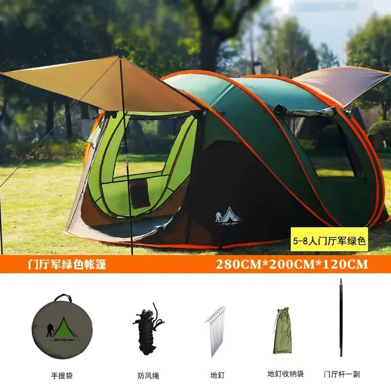 5-8 Person Automatic Speed-Opening Beach Camping Tent - Trekker Essentials