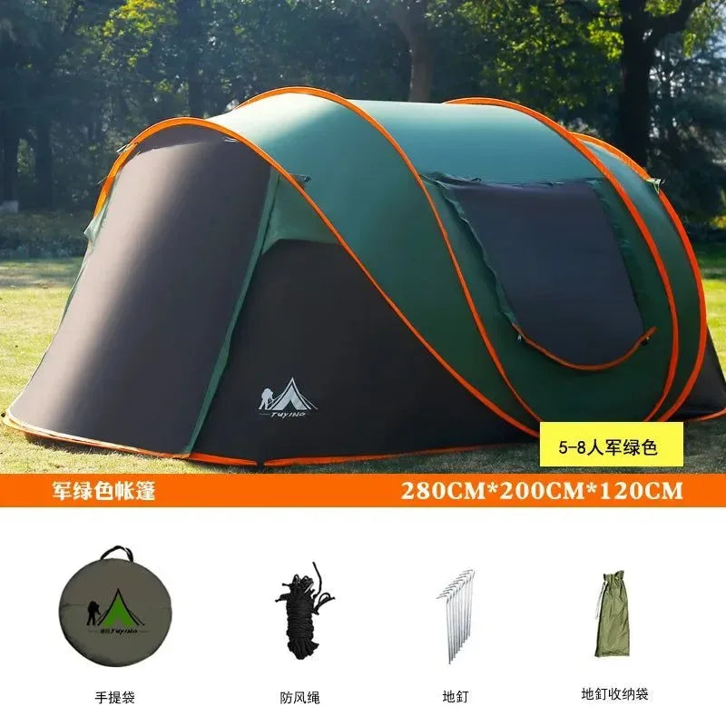 5-8 Person Automatic Speed-Opening Beach Camping Tent - Trekker Essentials