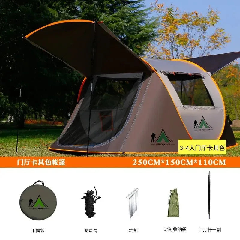 5-8 Person Automatic Speed-Opening Beach Camping Tent - Trekker Essentials