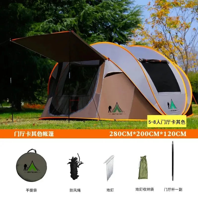5-8 Person Automatic Speed-Opening Beach Camping Tent - Trekker Essentials