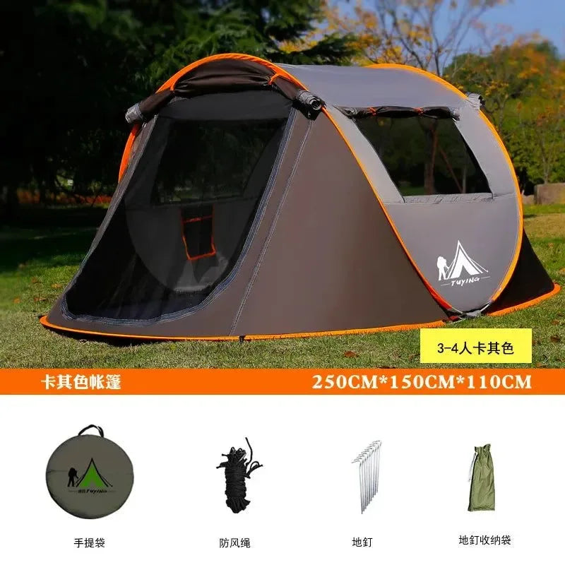 5-8 Person Automatic Speed-Opening Beach Camping Tent - Trekker Essentials