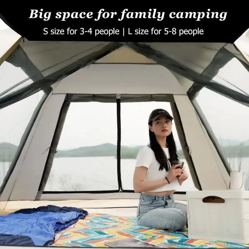5-8 Person Outdoor Automatic Quick Open Tent Rainfly Waterproof Camping Tent - Trekker Essentials