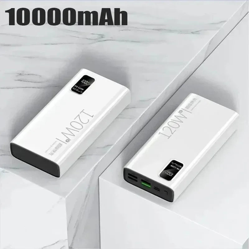50000mAh Power Bank: Portable Battery Charger with Wireless Charging, Built-in Cables, and Solar Panel for iPhone, Xiaomi, Huawei, Samsung - Trekker Essentials