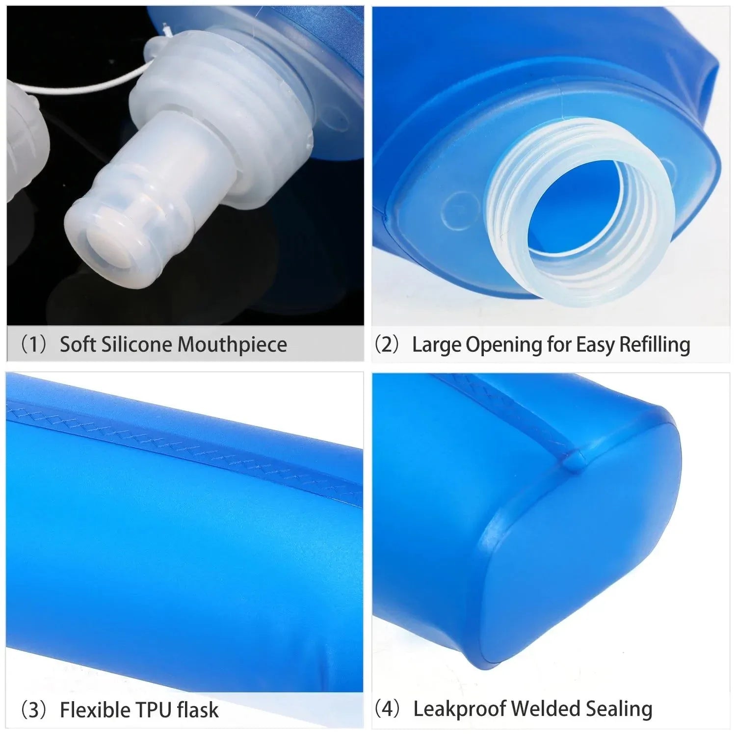 500ml Outdoor Sport Soft Water Bottle: Folding TPU Soft Flask for Camping, Running, Cycling - Trekker Essentials